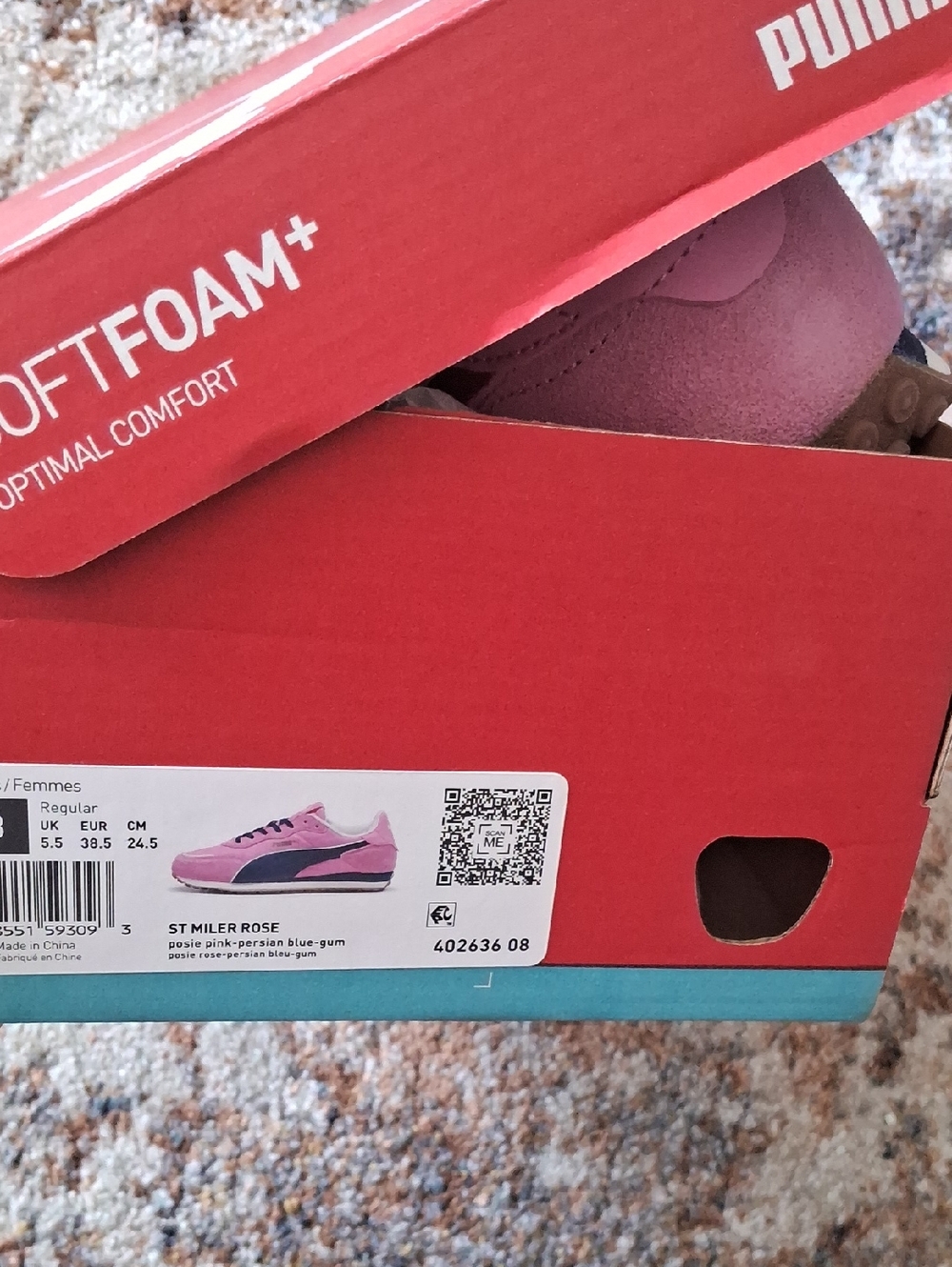 Puma Pink Low-Top Suede & Leather Sneakers/Size 8🎉🎉🎉🎉🎉Brand NEW🎉🎉🎉🎉